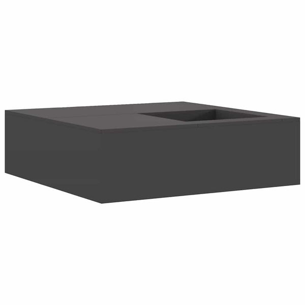 Feuerstelle Schwarz Stahl 100x100x30cm
