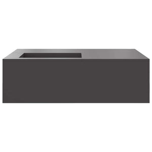 Feuerstelle Schwarz Stahl 100x100x30cm
