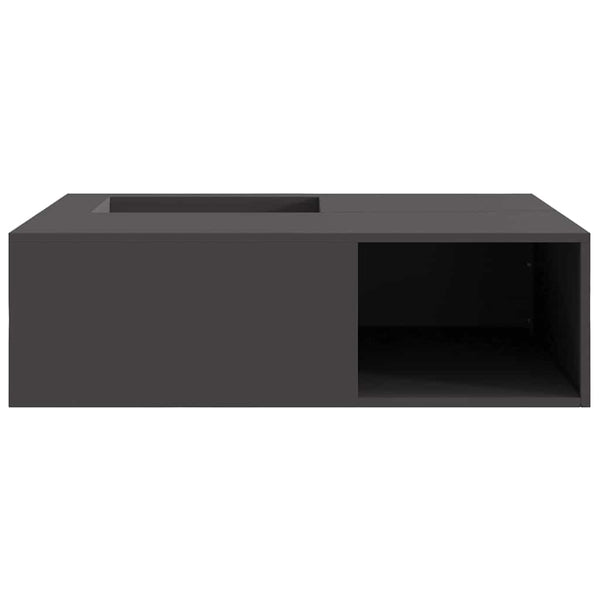 Feuerstelle Schwarz Stahl 100x100x30cm
