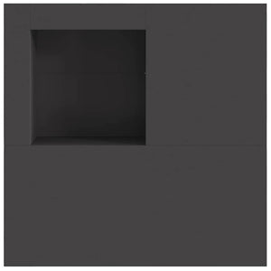 Feuerstelle Schwarz Stahl 100x100x30cm