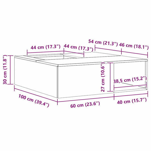 Feuerstelle Braun 100x100 cm