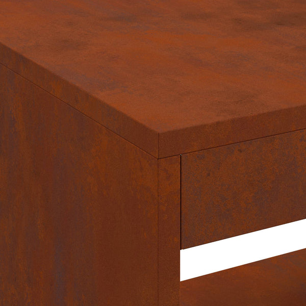vidaXL Foyer extérieur Marron 160 x 45 x 35 cm Acier