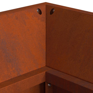 vidaXL Foyer extérieur Marron 160 x 45 x 35 cm Acier