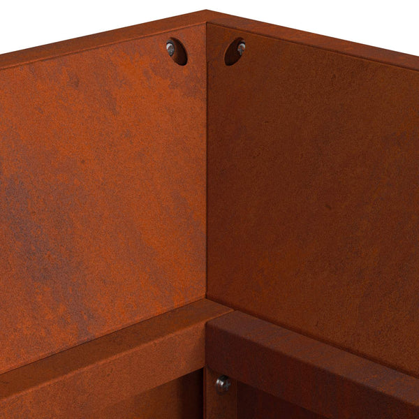 vidaXL Foyer extérieur Marron 160 x 45 x 35 cm Acier