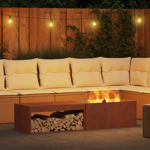 vidaXL Foyer extérieur Marron 160 x 45 x 35 cm Acier