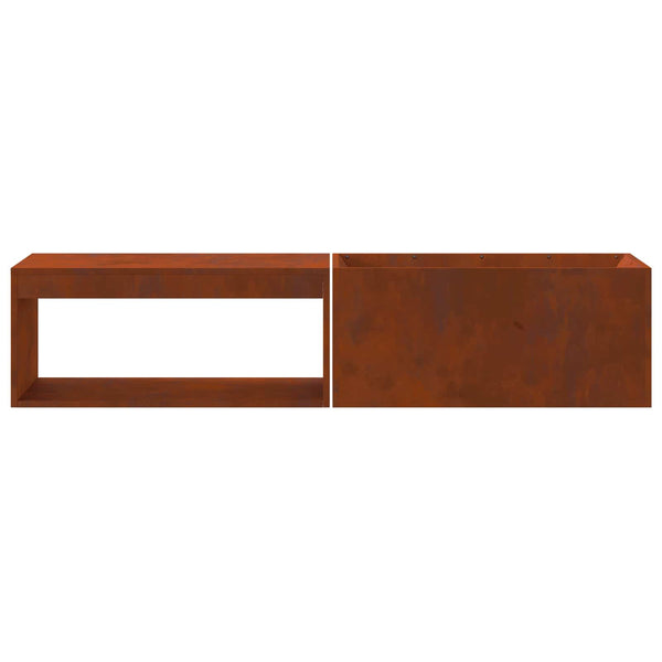 vidaXL Foyer extérieur Marron 160 x 45 x 35 cm Acier