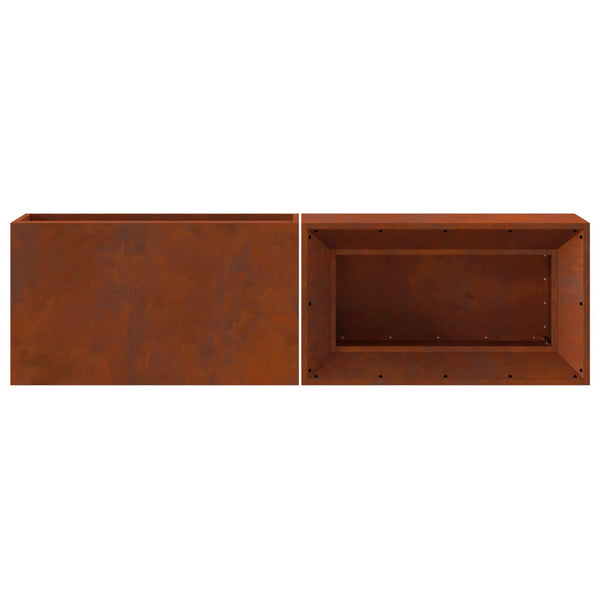 vidaXL Foyer extérieur Marron 160 x 45 x 35 cm Acier