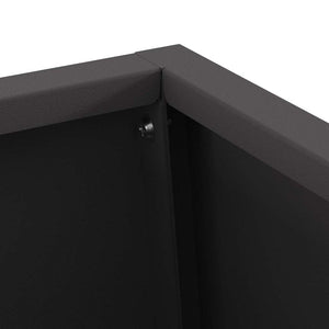 Feuerstelle Schwarz Stahl 50x35x100cm
