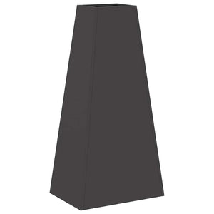 Feuerstelle Schwarz Stahl 50x35x100cm