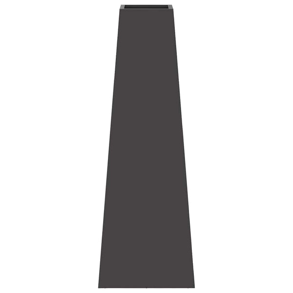 Feuerstelle Schwarz Stahl 50x35x100cm