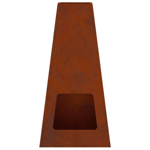 Feuerstelle Braun Wetterfeststahl 50x35x100cm