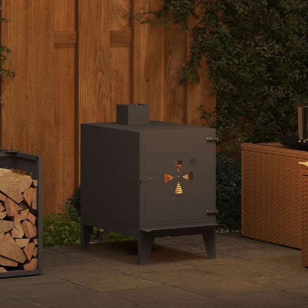 Campingkocher Schwarz Stahl 35x50x60cm