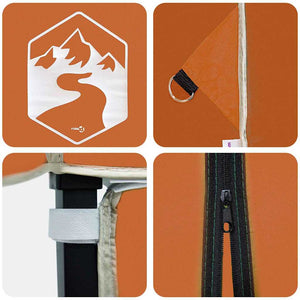 Orange Pavillon Zelt 194x194 cm