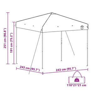 Orangefarbenes Pavillon-Zelt, 243 cm