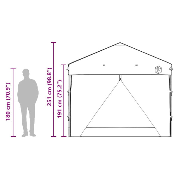 Blaues Pavillon-Zelt 290x290 cm