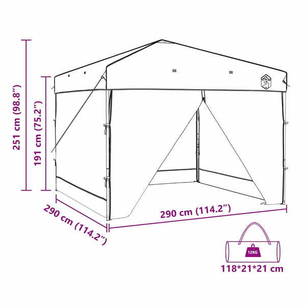 Blaues Pavillon-Zelt 290x290 cm
