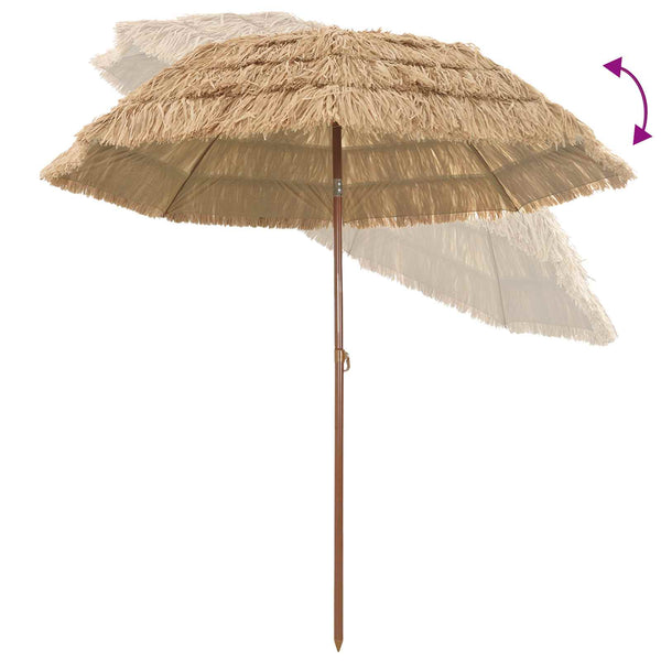 vidaXL Parasol de jardin Naturel 205 x 205 x 210 cm