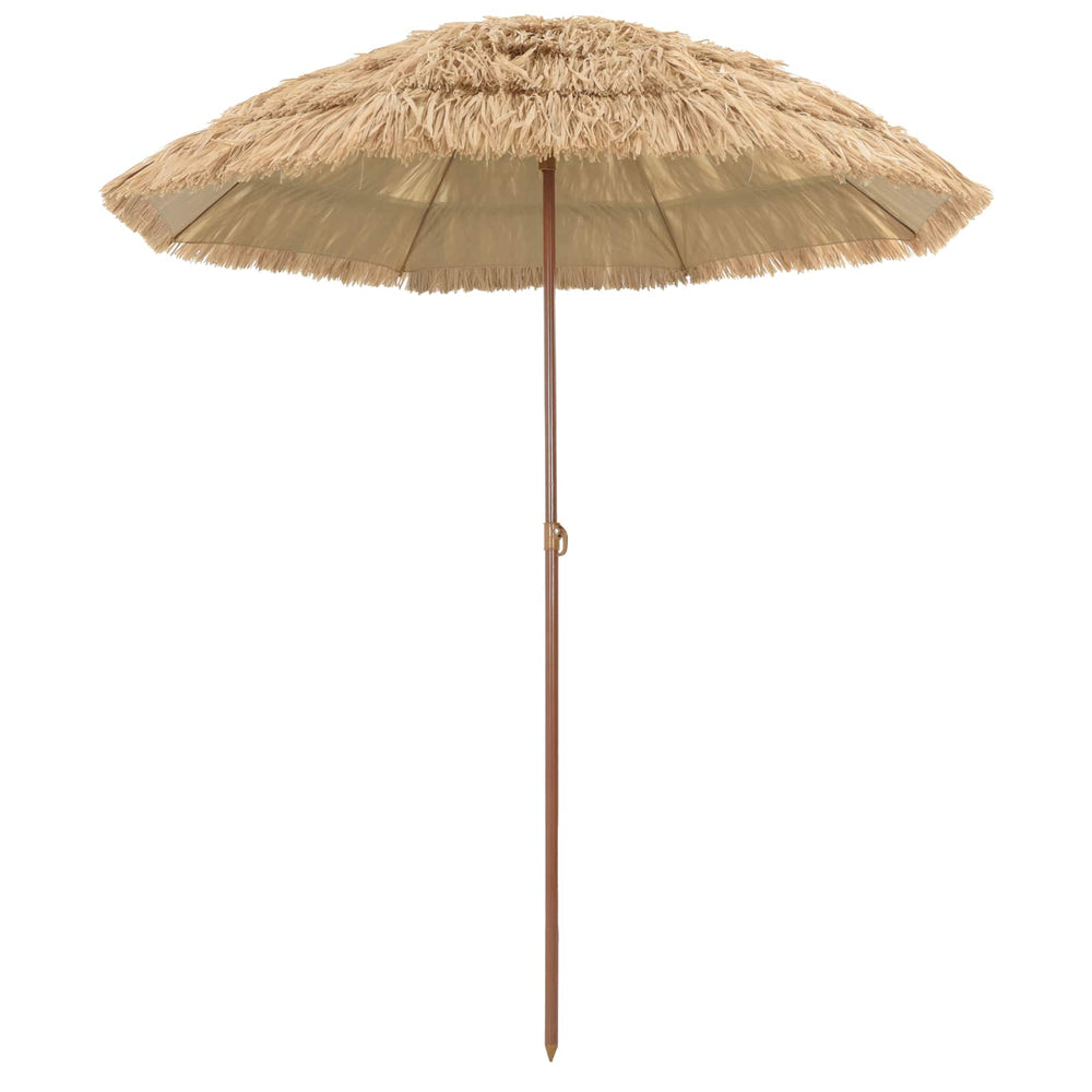 vidaXL Beach Umbrella Natural 160 x 160 x 196 cm Polyester and Steel