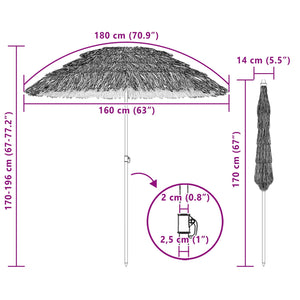 Natur Strandparasol, 160cm