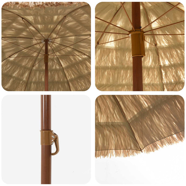 Strandparasol Natur 255 cm