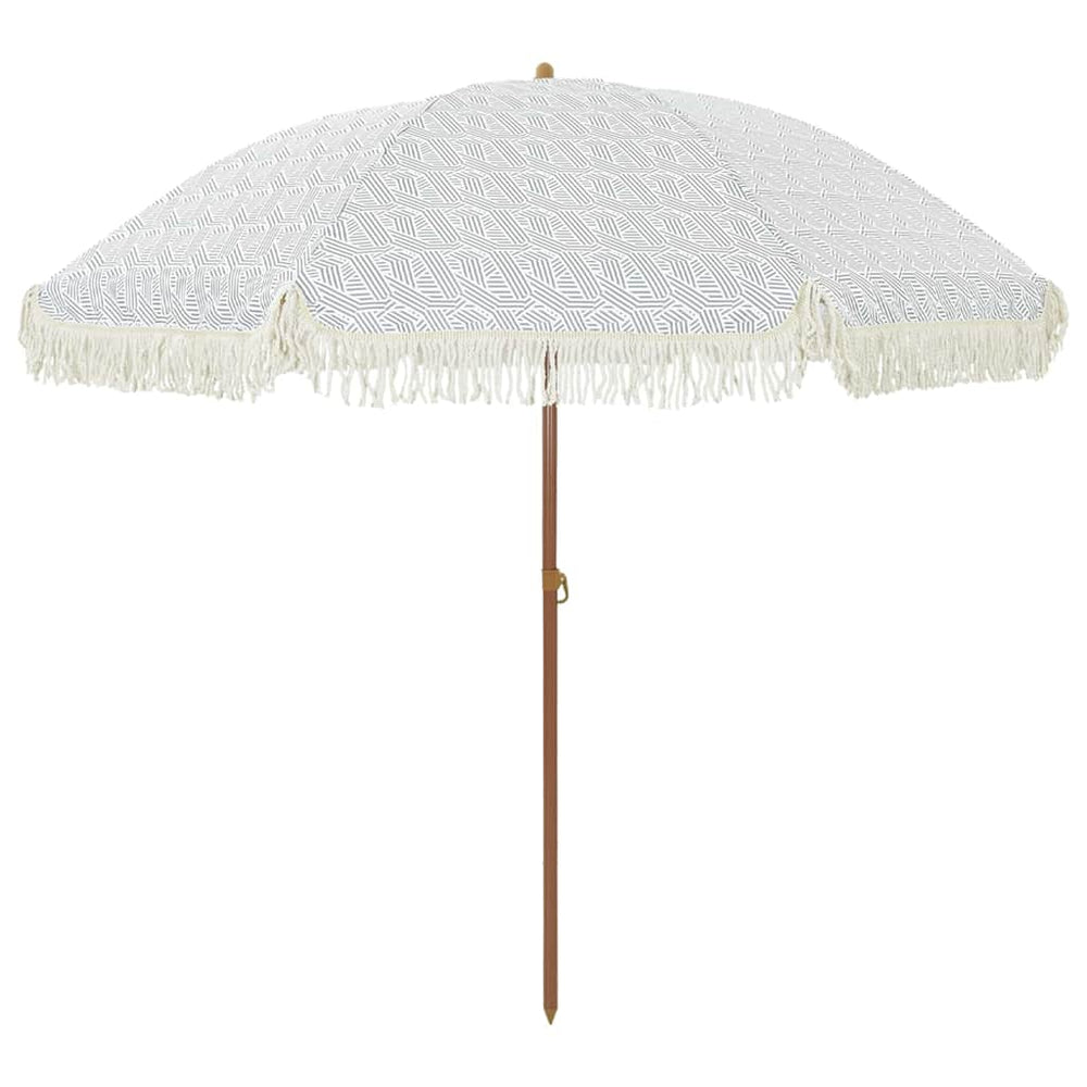 Grau-Weißer Strandsonnenschirm 205cm
