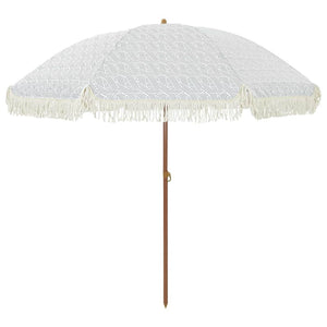 Grau-Weißer Strandsonnenschirm 205cm