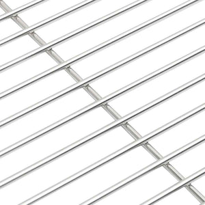 Edelstahl Grillrost Silber 43x43 cm