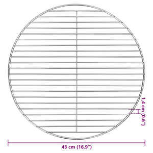 Edelstahl Grillrost Silber 43x43 cm