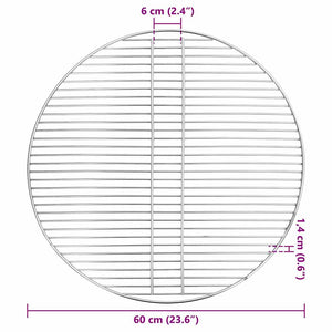 Edelstahl Grillrost Silber 60x60 cm