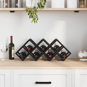 Weinregal Schwarz Eichen-Optik