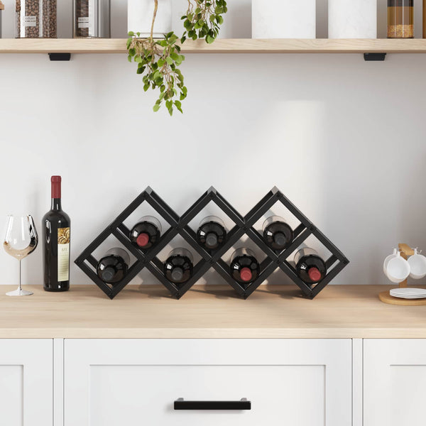 Weinregal Schwarz Eichen-Optik