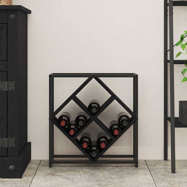 Weinregal Schwarz Eiche für 6 Flaschen