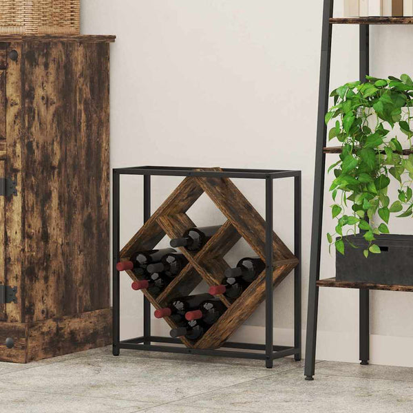 Weinregal Geräucherte Eiche für Flaschen