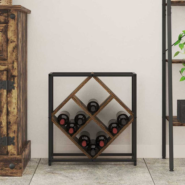 Weinregal Geräucherte Eiche für Flaschen