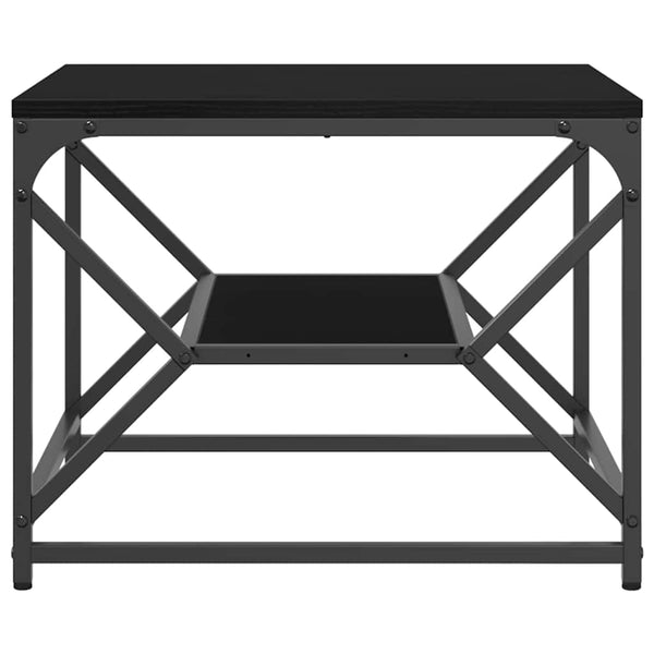 Schwarzer Couchtisch Eichenoptik 51x50x40 cm