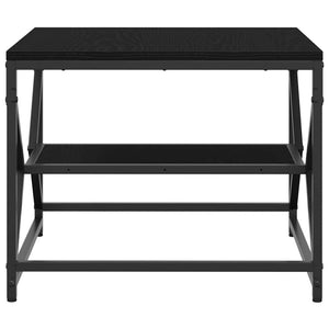 Schwarzer Couchtisch Eichenoptik 51x50x40 cm
