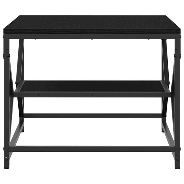 Schwarzer Couchtisch Eichenoptik 51x50x40 cm