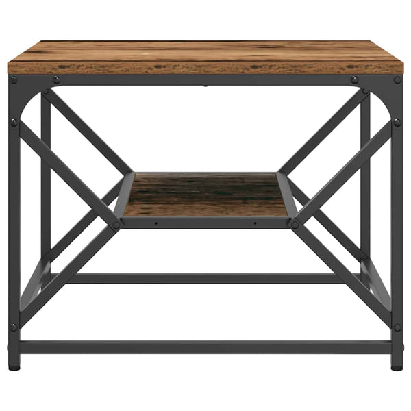 Couchtisch Altholz Stahl 51x50x40 cm