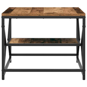 Couchtisch Altholz Stahl 51x50x40 cm