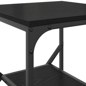 Schwarzer Beistelltisch Eichenoptik 41x40x60 cm