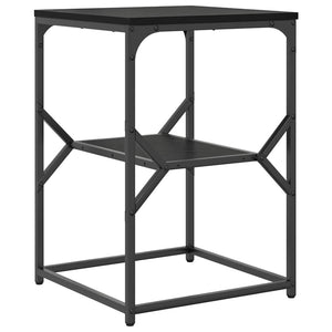 Schwarzer Beistelltisch Eichenoptik 41x40x60 cm