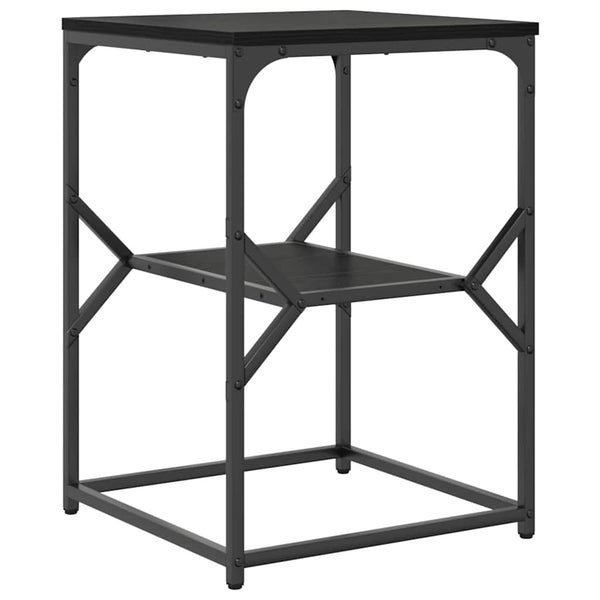 Schwarzer Beistelltisch Eichenoptik 41x40x60 cm