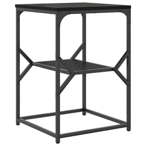 Schwarzer Beistelltisch Eichenoptik 41x40x60 cm
