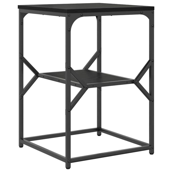 Schwarzer Beistelltisch Eichenoptik 41x40x60 cm