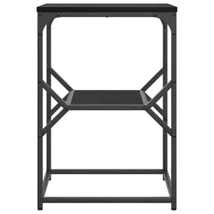 Schwarzer Beistelltisch Eichenoptik 41x40x60 cm