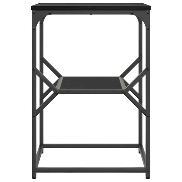 Schwarzer Beistelltisch Eichenoptik 41x40x60 cm