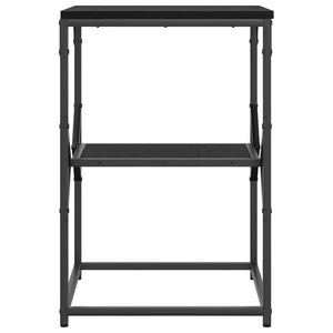 Schwarzer Beistelltisch Eichenoptik 41x40x60 cm