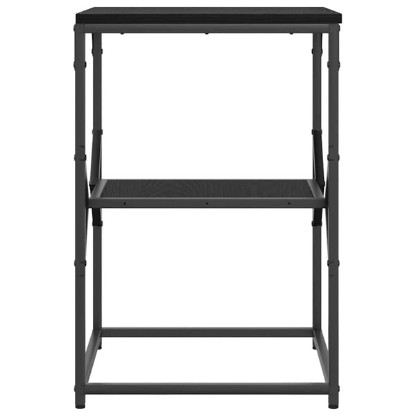 Schwarzer Beistelltisch Eichenoptik 41x40x60 cm