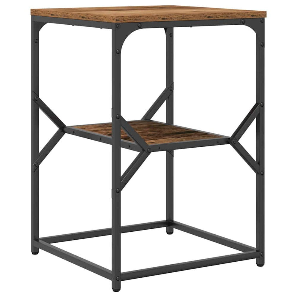 vidaXL Side Table Reclaimed Wood 41 x 40 x 60 cm Engineers Wood and Steel