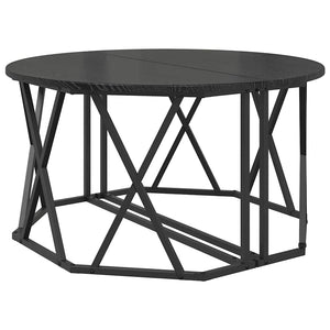 Schwarzer Couchtisch Eichenoptik 80x80 cm
